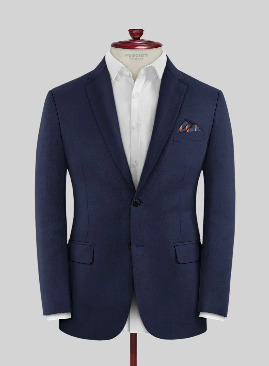 Scabal Cosmopolitan Bottle Blue Wool Suit - Image 3