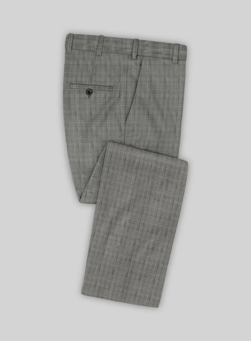 Scabal Cosmopolitan Glen Gray Wool Suit - Image 5