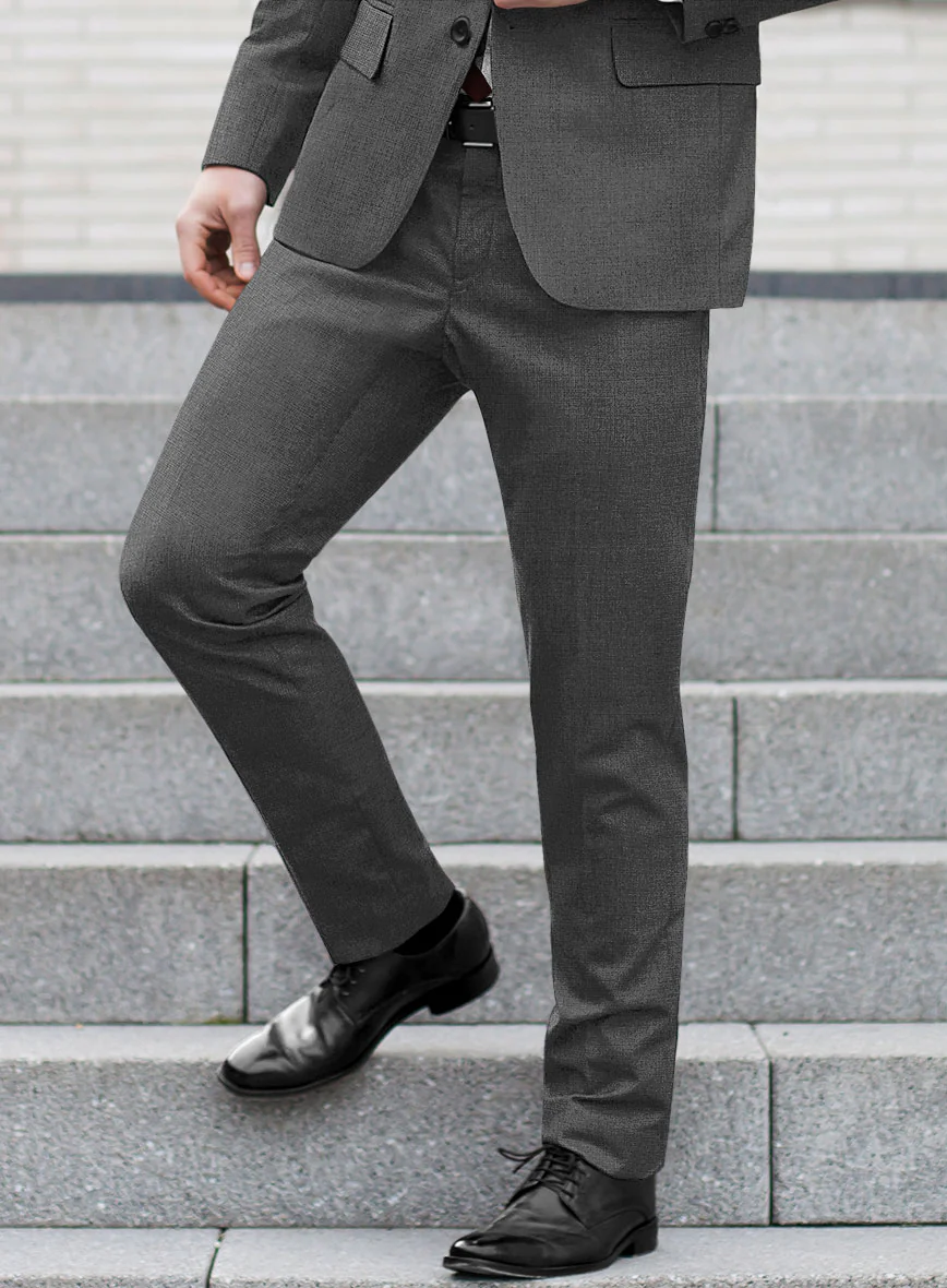 Scabal Cosmopolitan Gray Wool Pants - Image 2