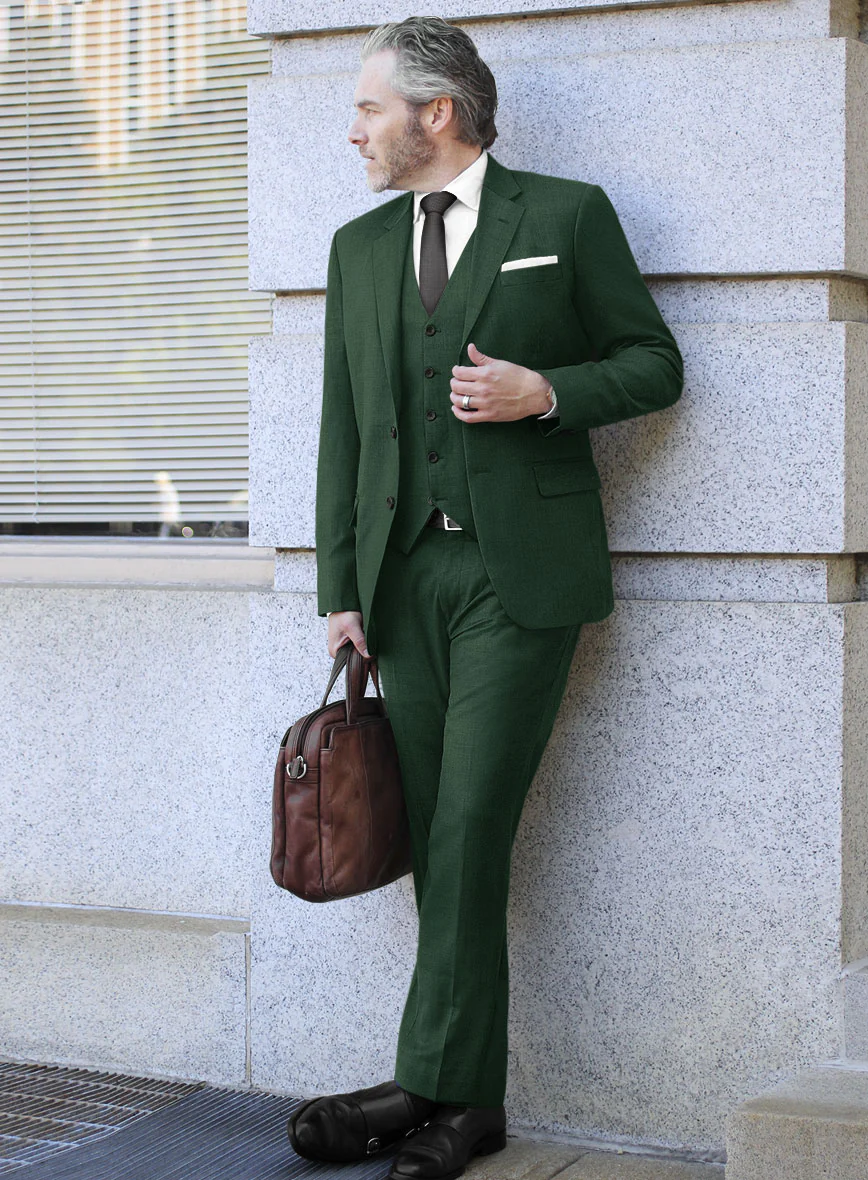 Scabal Cosmopolitan Green Wool Suit - Image 2