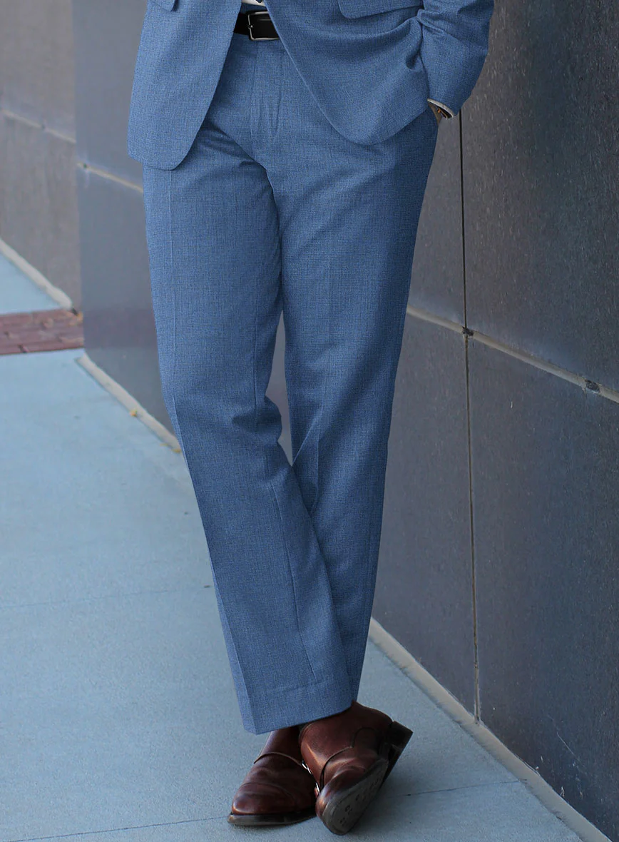 Scabal Cosmopolitan Imperial Blue Wool Pants - Image 2