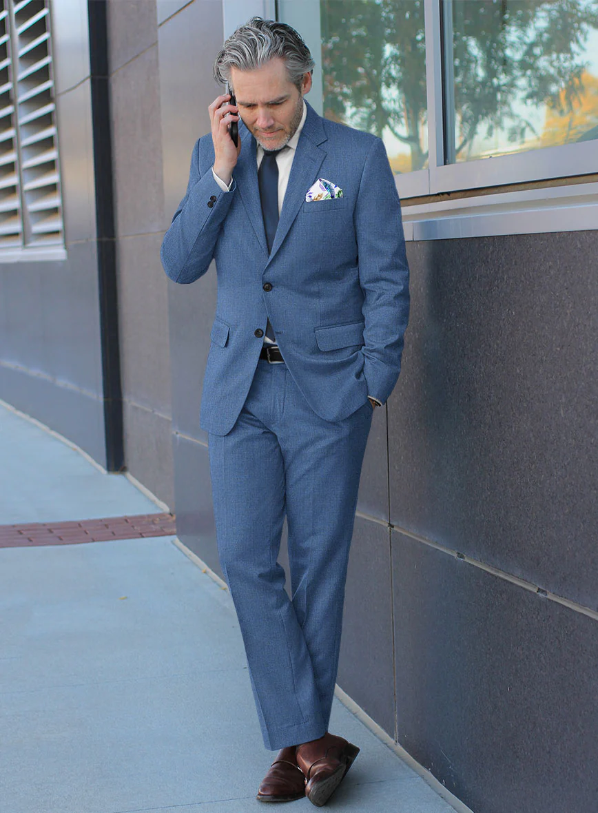 Scabal Cosmopolitan Imperial Blue Wool Suit - Image 2