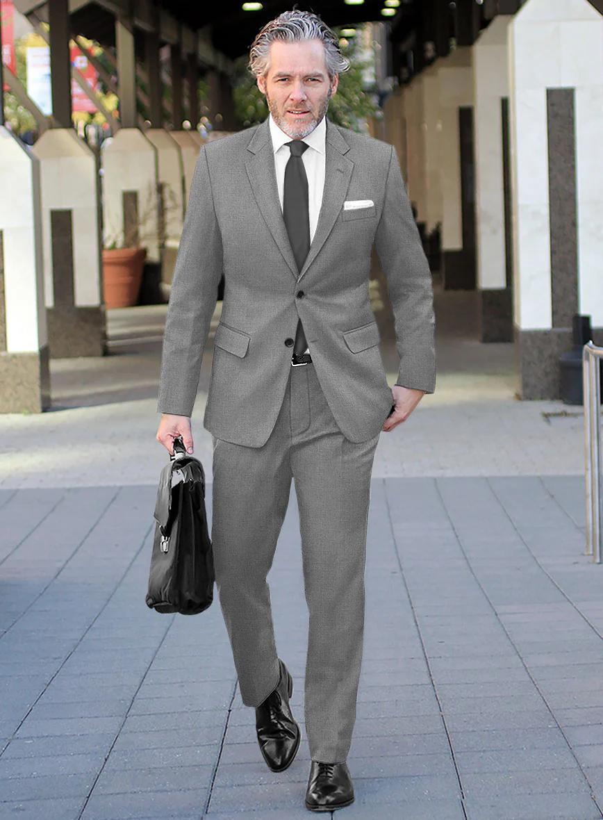 Scabal Cosmopolitan Light Gray Wool Suit - Image 2