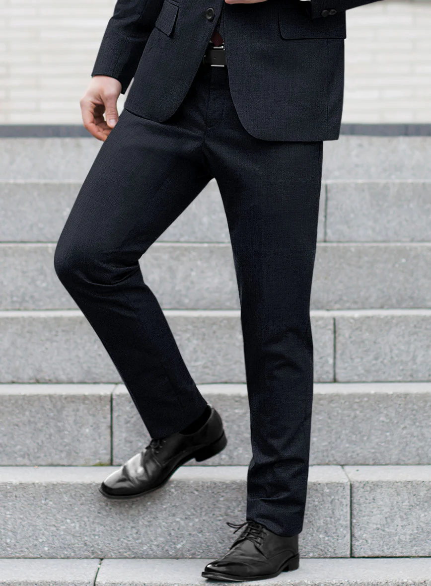 Scabal Cosmopolitan Nailhead Dark Blue Wool Suit - Image 4