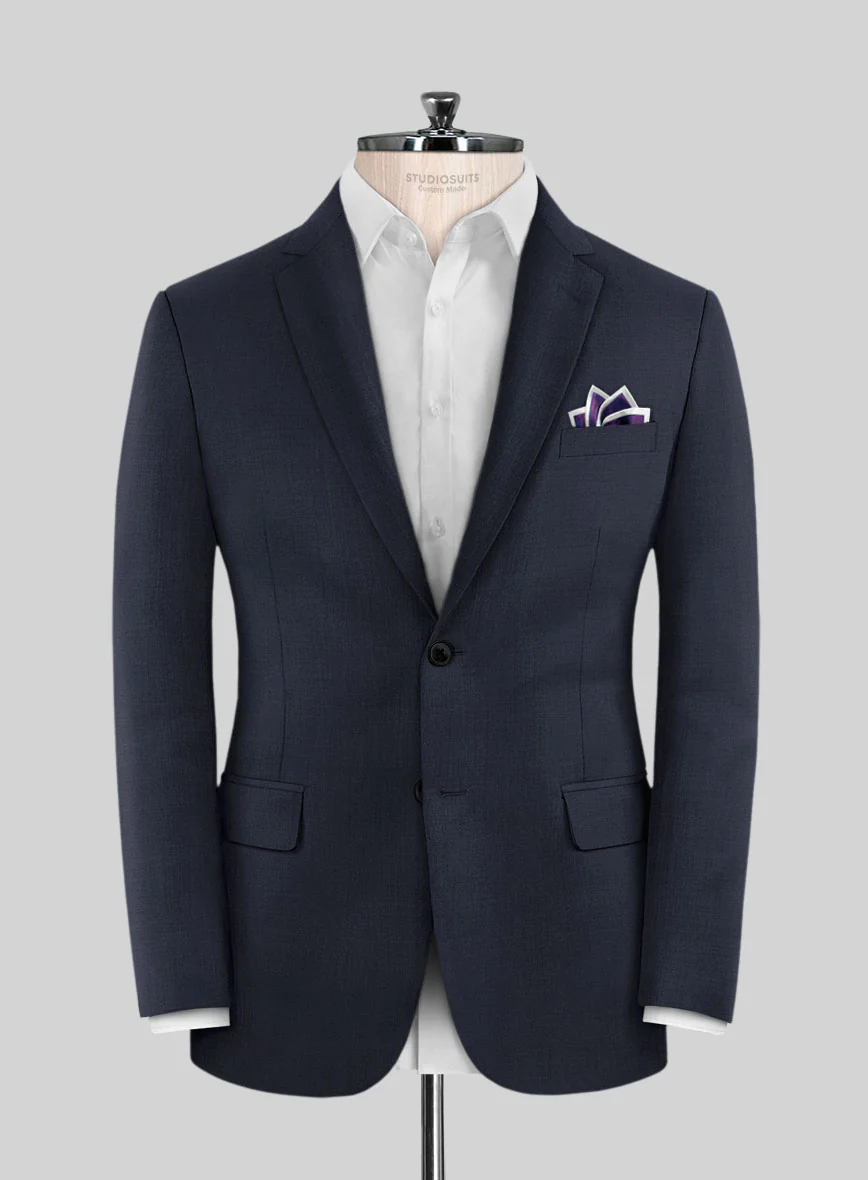Scabal Cosmopolitan Navy Blue Wool Suit - Image 3