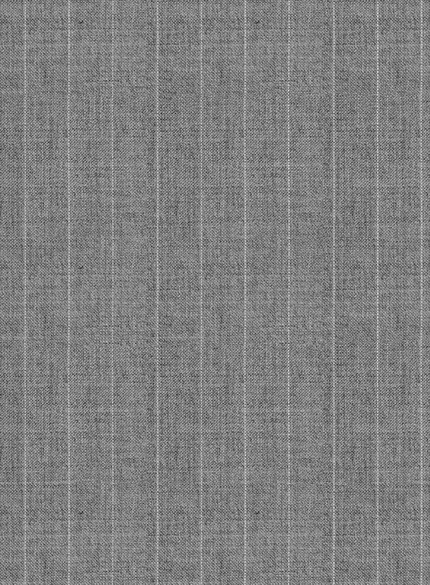 Scabal Cosmopolitan Pinstripe Gray Wool Pants - Image 2