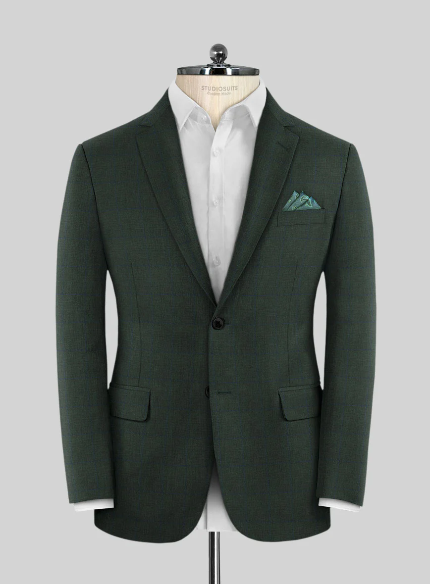 Scabal Cosmopolitan Prince Green Wool Suit - Image 3