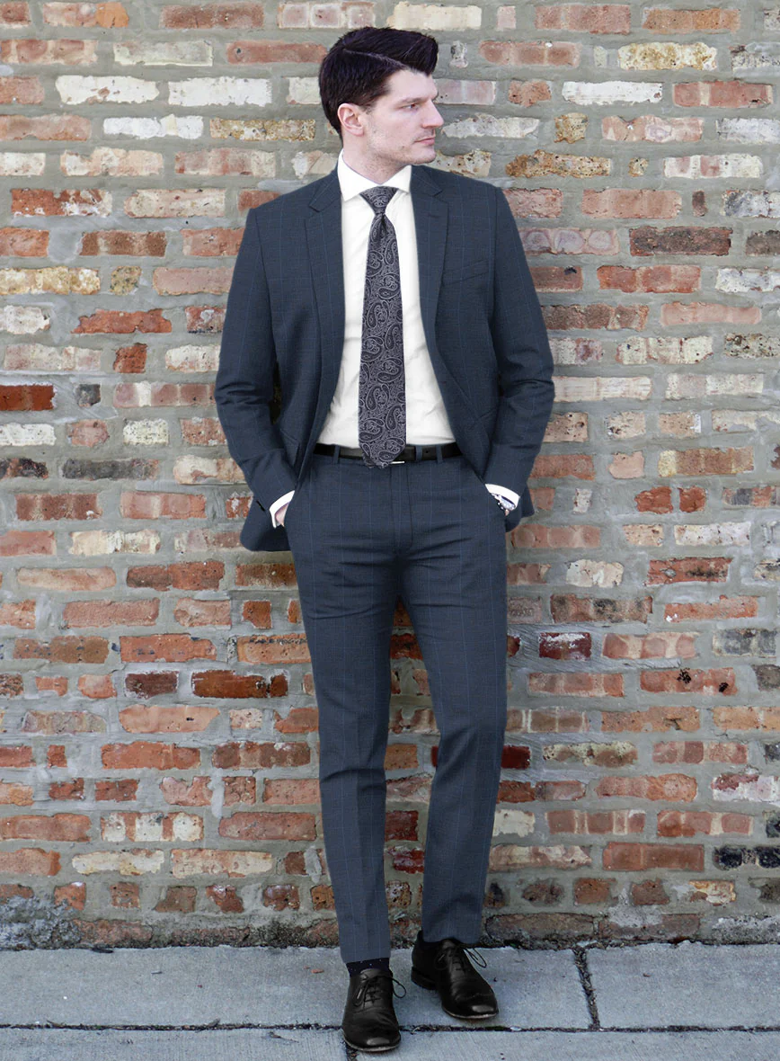 Scabal Cosmopolitan Prince Marine Wool Suit - Image 2