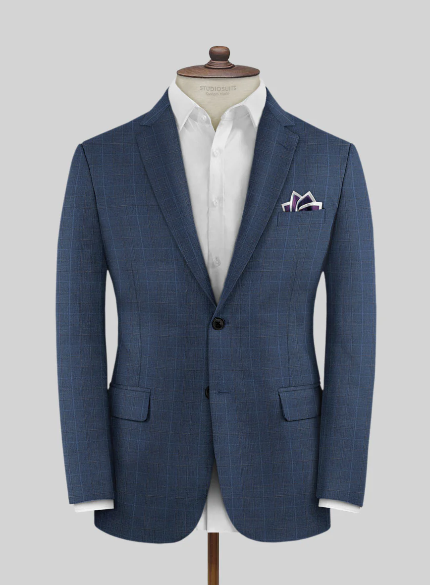 Scabal Cosmopolitan Prince Marine Wool Suit - Image 3