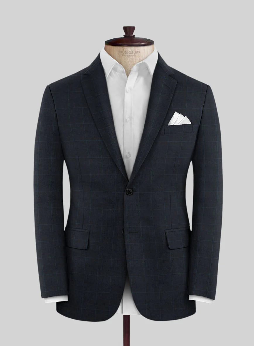 Scabal Cosmopolitan Prince Navy Blue Wool Suit - Image 3