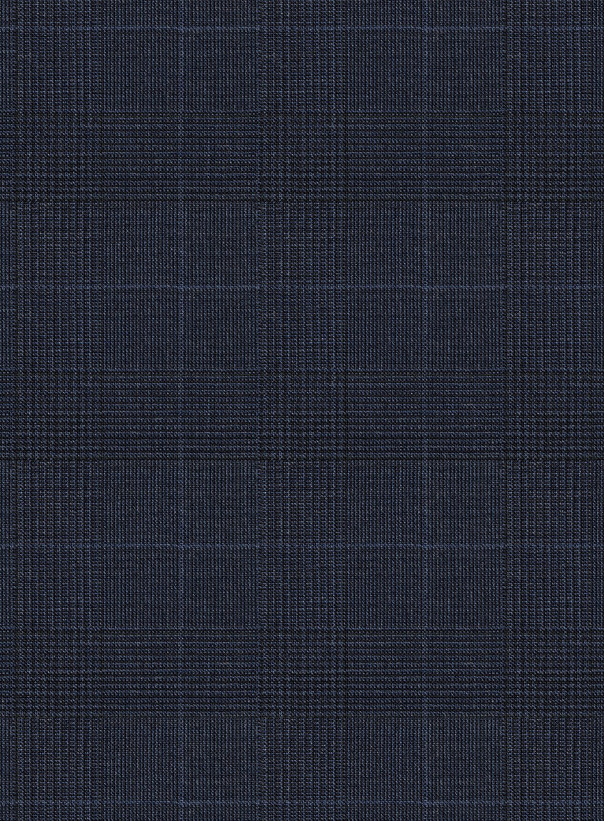 Scabal Cosmopolitan Prince Seal Blue Wool Pants - Image 3
