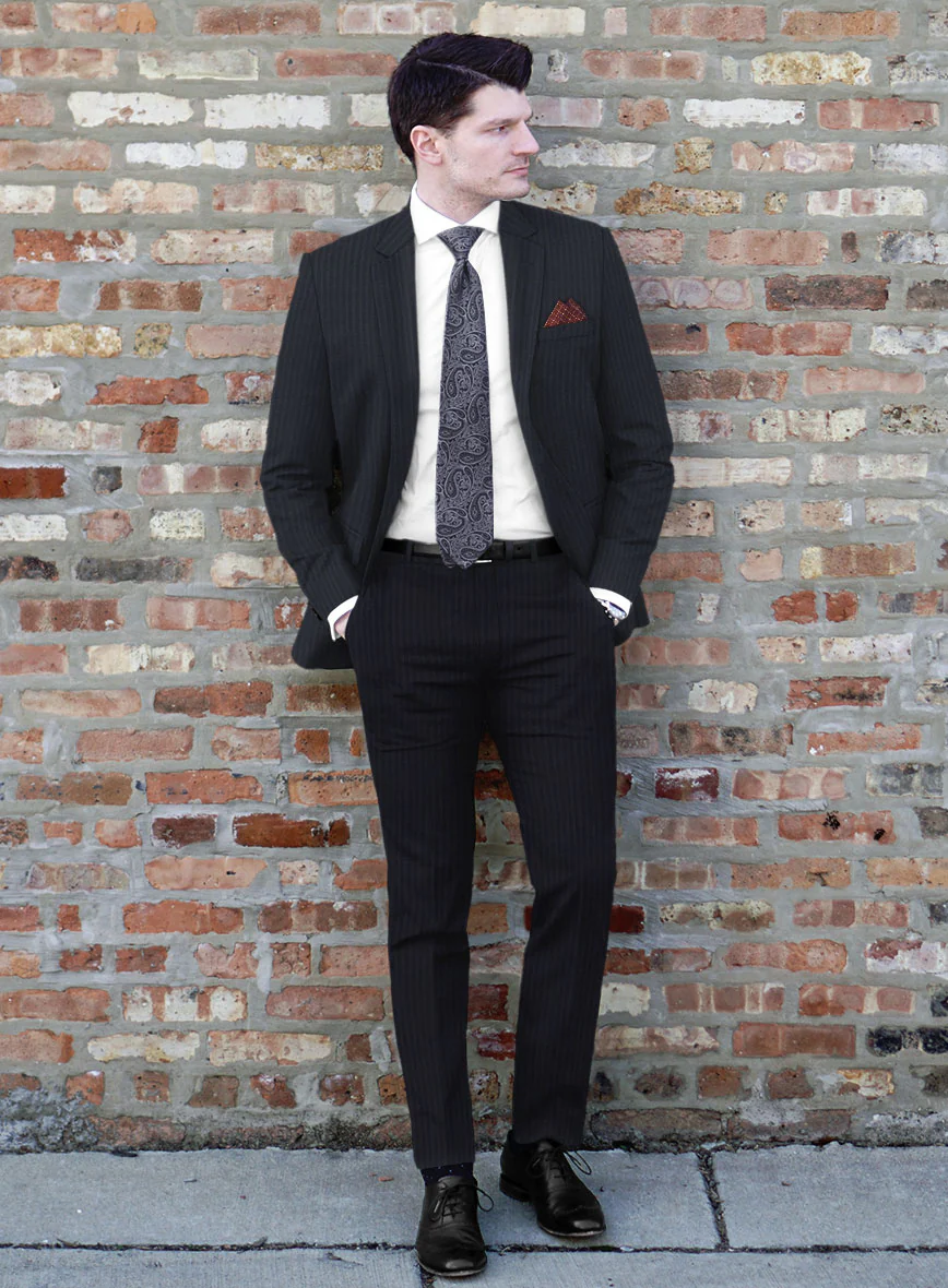 Scabal Cosmopolitan Stripe Alado Blue Wool Suit - Image 2