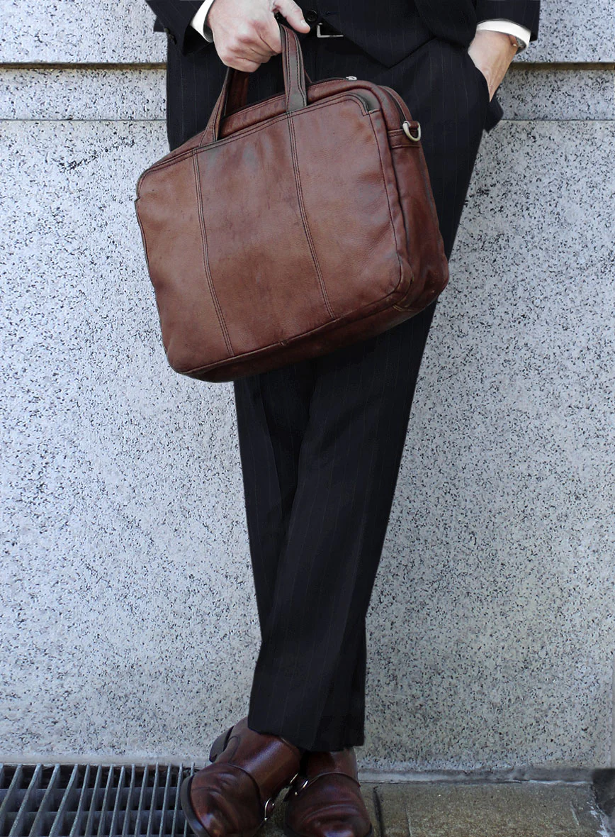 Scabal Cosmopolitan Stripe Blue Wool Pants - Image 2