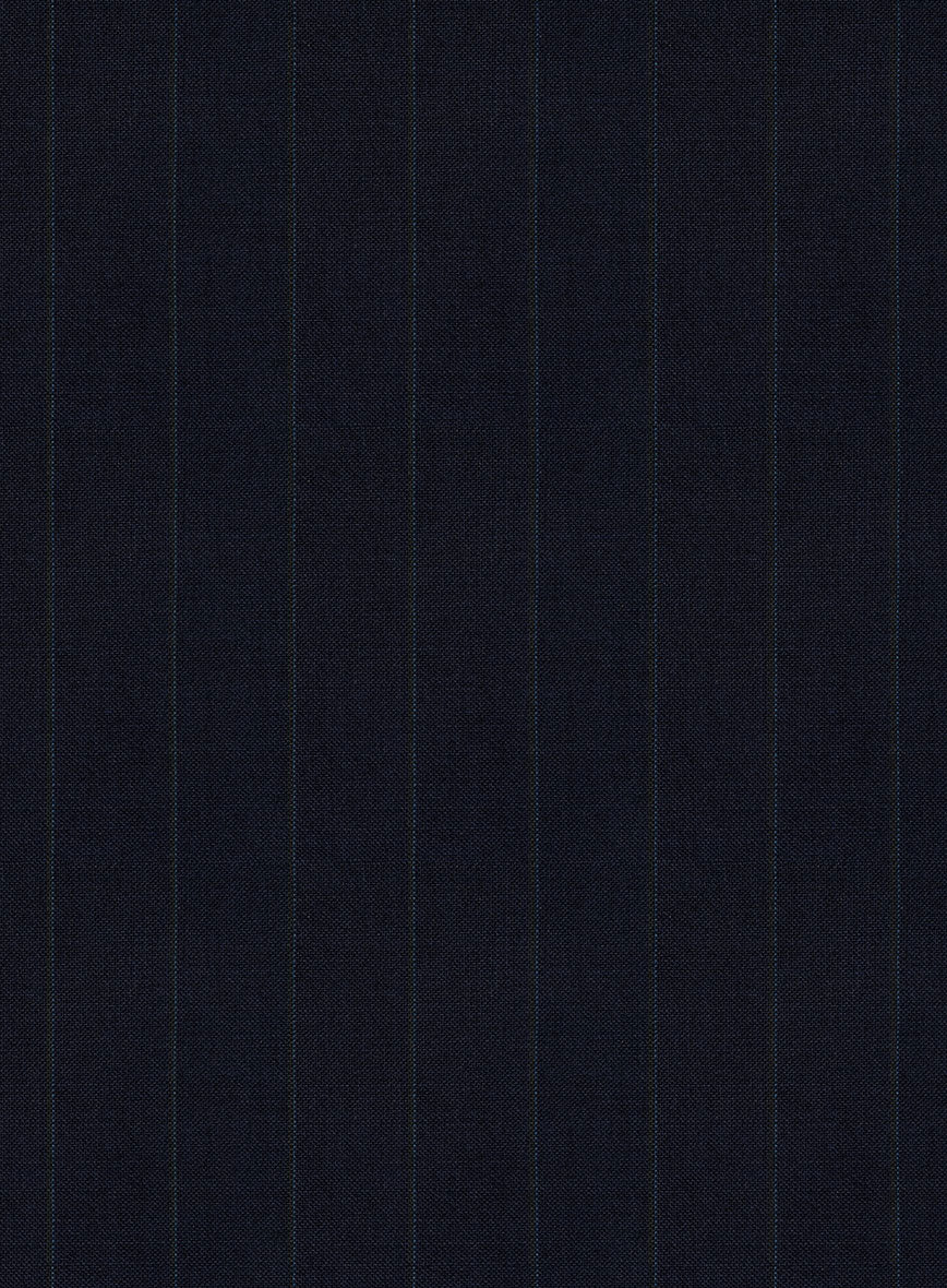 Scabal Cosmopolitan Stripe Blue Wool Suit - Image 6