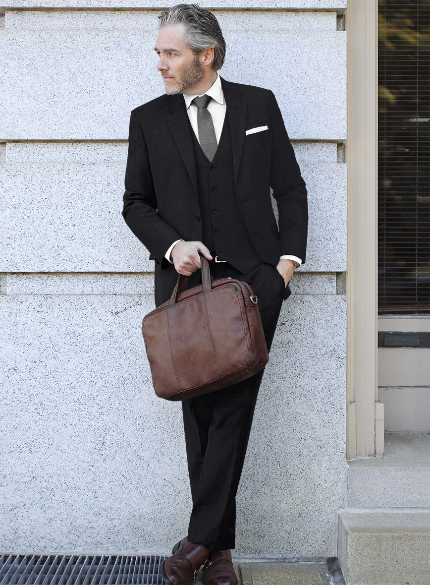 Scabal Cosmopolitan Stripe Gosti Blue Wool Suit - Image 2