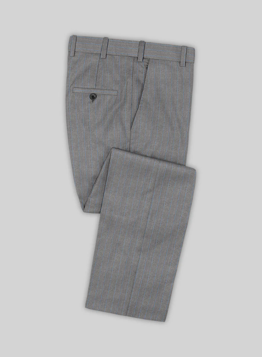 Scabal Cosmopolitan Stripe Gray Wool Suit - Image 5