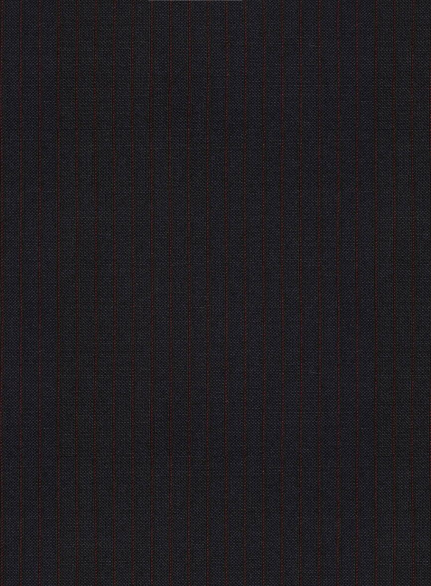 Scabal Cosmopolitan Stripe Pando Blue Wool Pants - Image 2