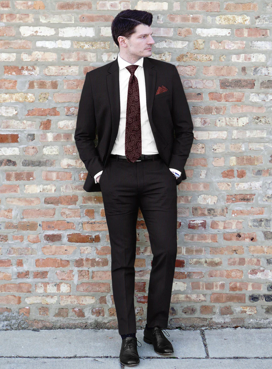 Scabal Cosmopolitan Stripe Pando Blue Wool Suit - Image 2