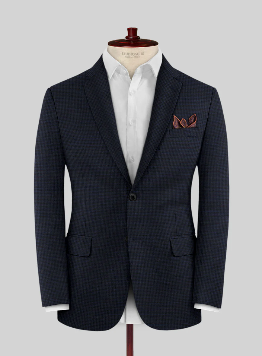 Scabal Cosmopolitan Varlli Blue Wool Suit - Image 3