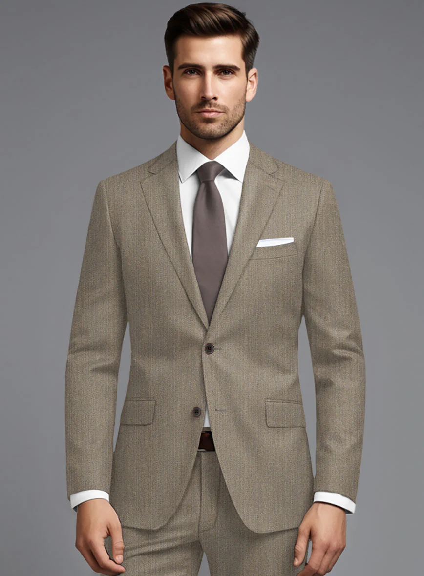 Scabal Crude Brown Wool Jacket - Image 2