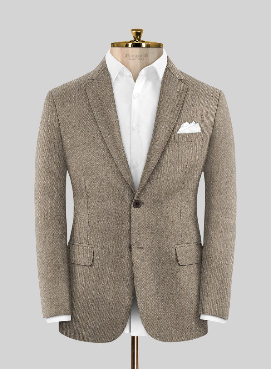 Scabal Crude Brown Wool Suit - Image 3