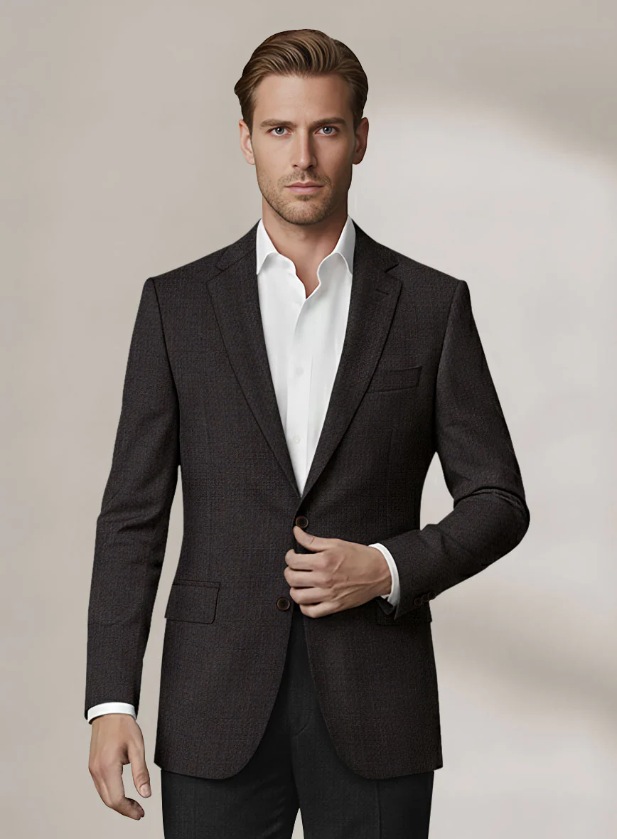 Scabal Dali Cardinal Cross Weave Wool Cashmere Jacket - Image 2