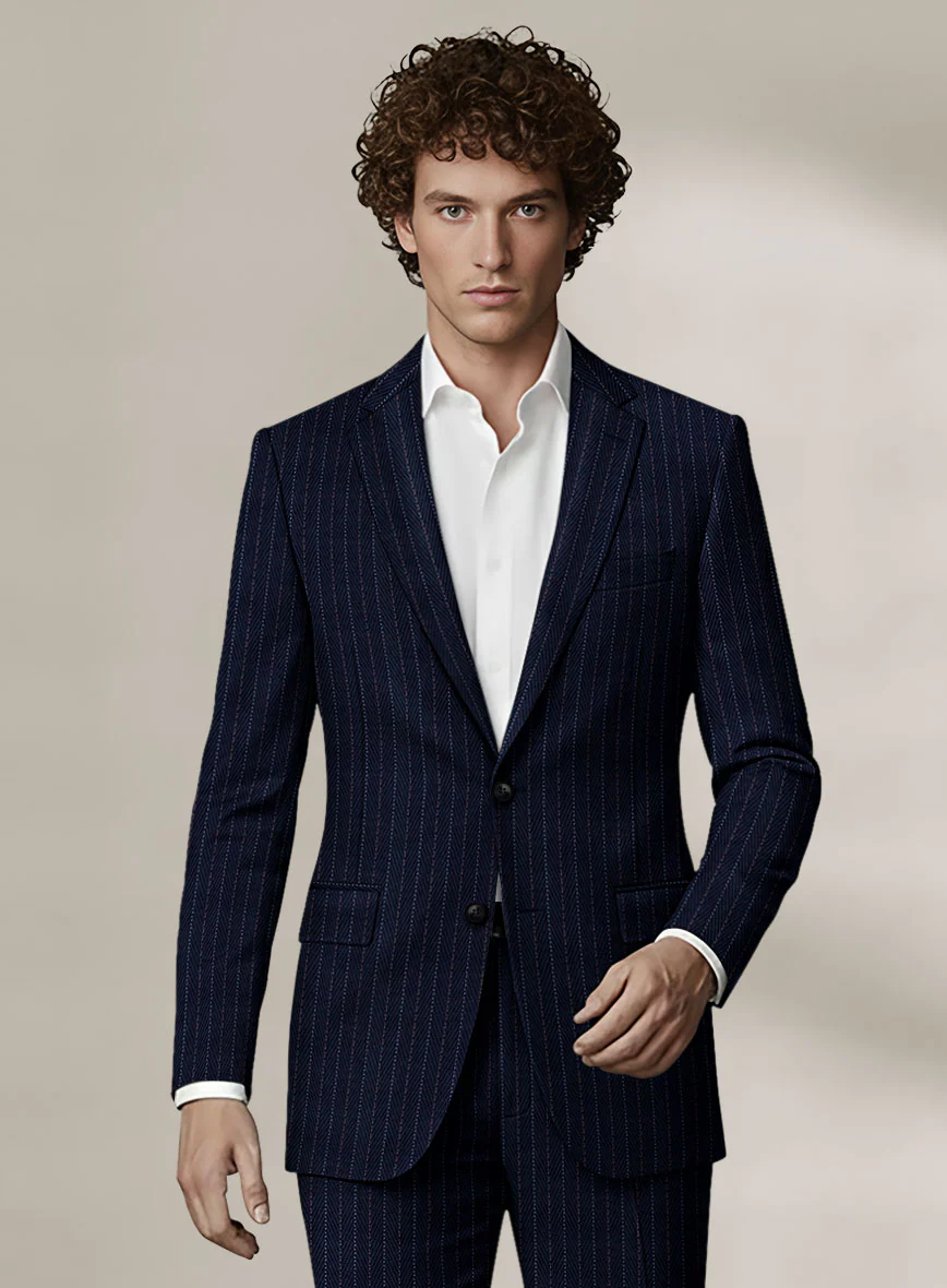 Scabal Dali Chamberlain Herringbone Wool Cashmere Jacket - Image 2