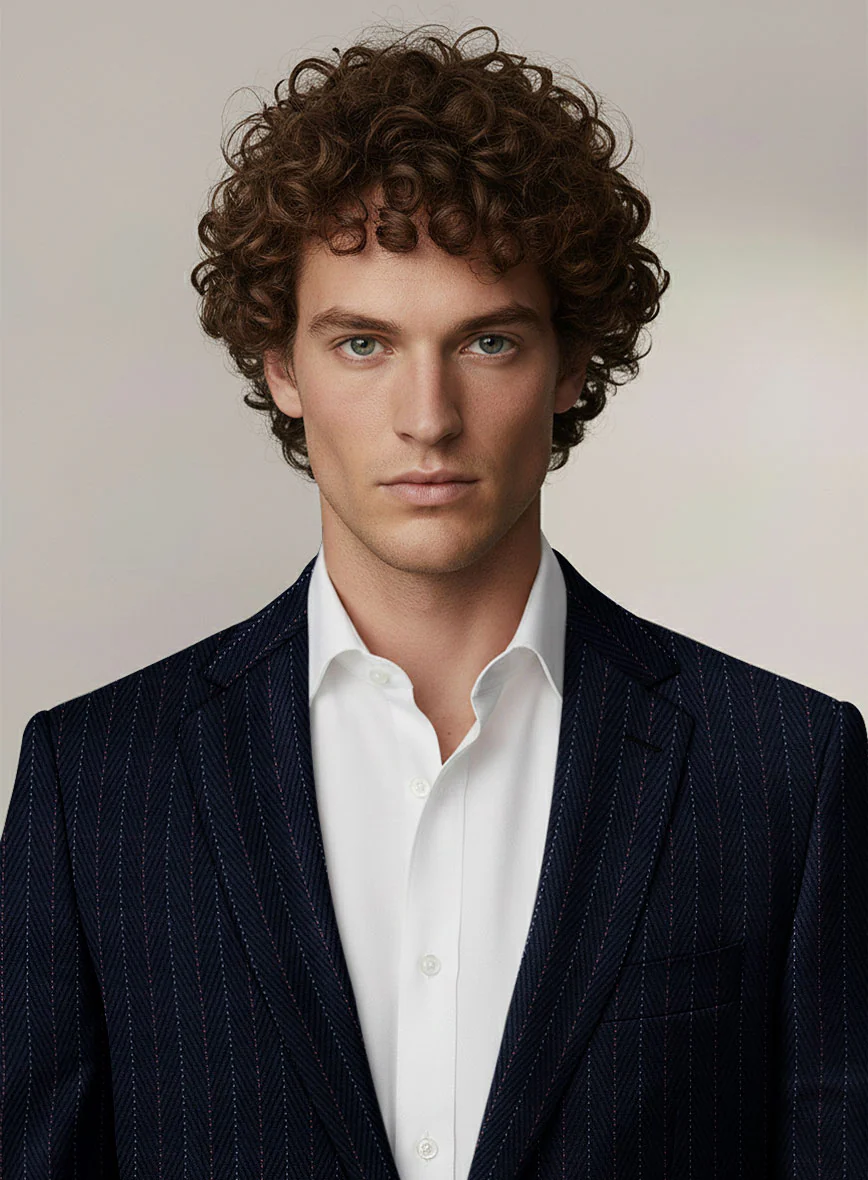 Scabal Dali Chamberlain Herringbone Wool Cashmere Jacket - Image 4