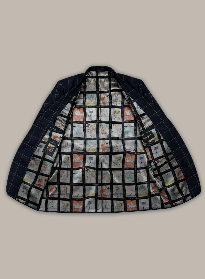 Scabal Dali Chromatic Windowpane Wool Cashmere Jacket - Image 3