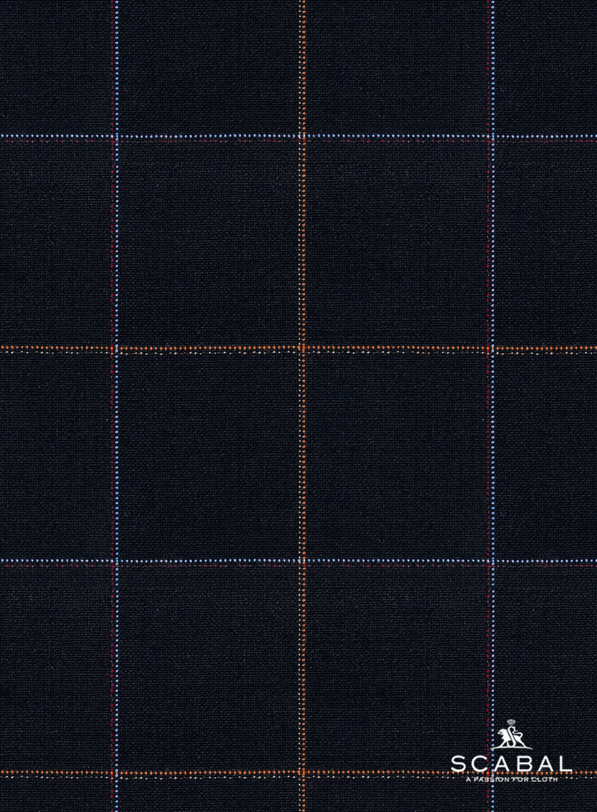 Scabal Dali Chromatic Windowpane Wool Cashmere Pants - Image 4
