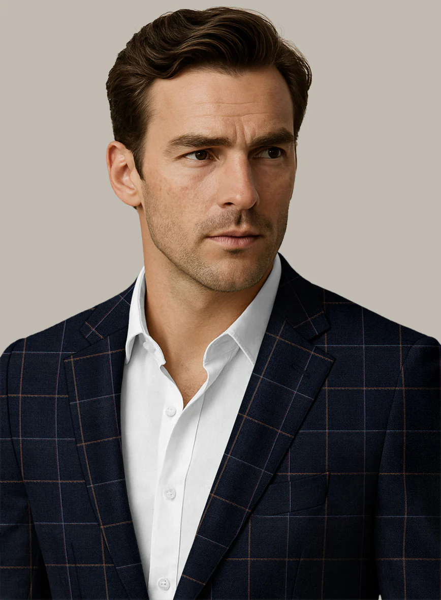 Scabal Dali Chromatic Windowpane Wool Cashmere Suit - Image 5