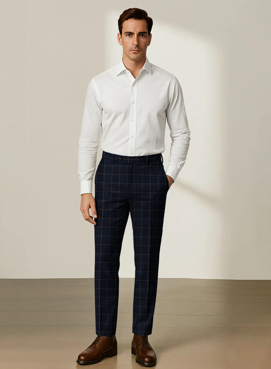 Scabal Dali Chromatic Windowpane Wool Cashmere Suit - Image 7