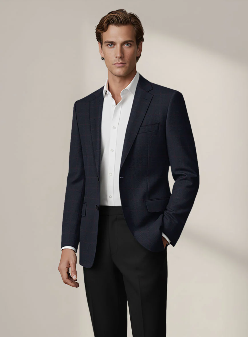 Scabal Dali Heraldic Weave Wool Cashmere Jacket - Image 2