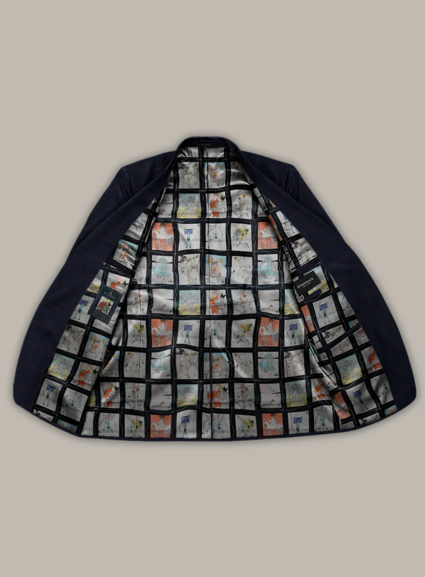 Scabal Dali Heraldic Weave Wool Cashmere Jacket - Image 3