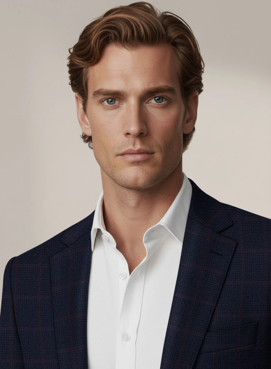 Scabal Dali Heraldic Weave Wool Cashmere Jacket - Image 4