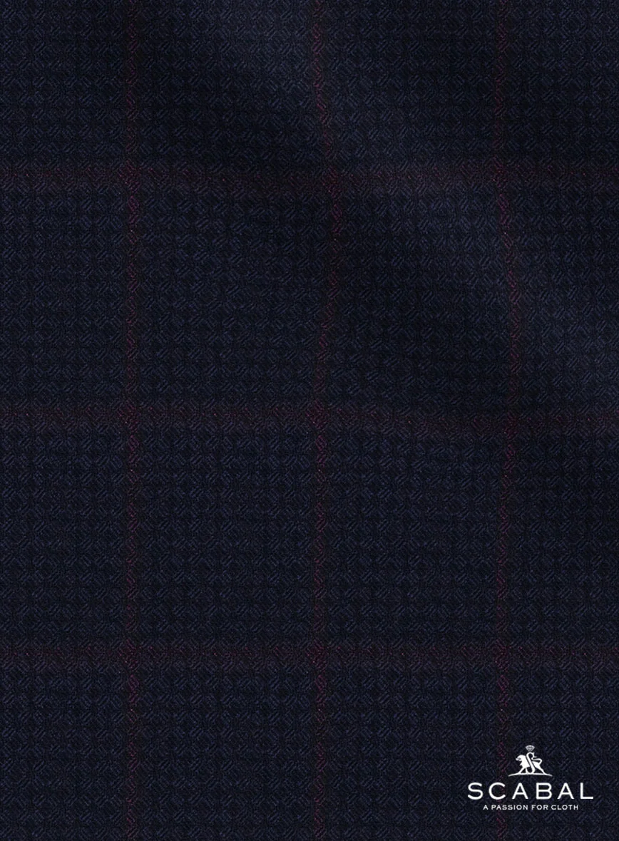 Scabal Dali Heraldic Weave Wool Cashmere Pants - Image 4