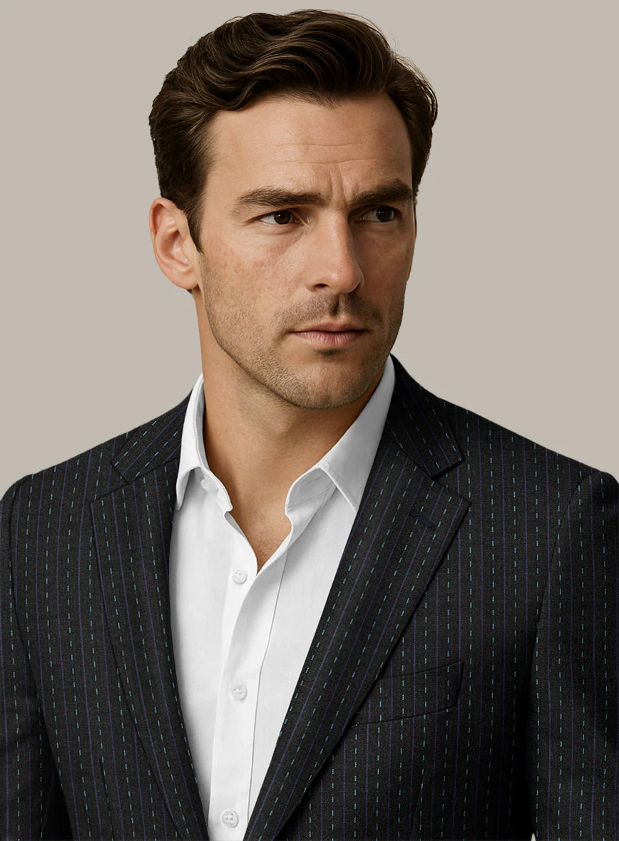 Scabal Dali Intermezzo Stripe Wool Cashmere Jacket - Image 4
