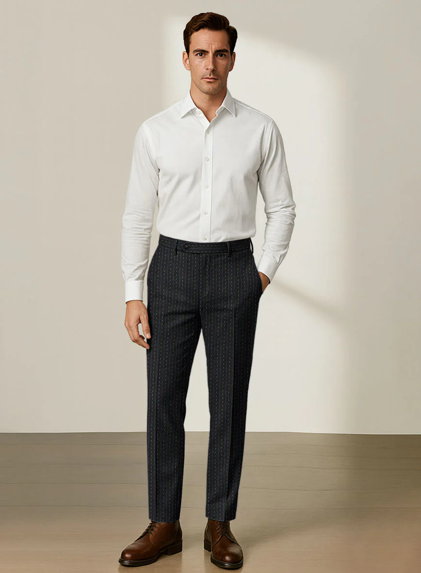 Scabal Dali Intermezzo Stripe Wool Cashmere Suit - Image 7