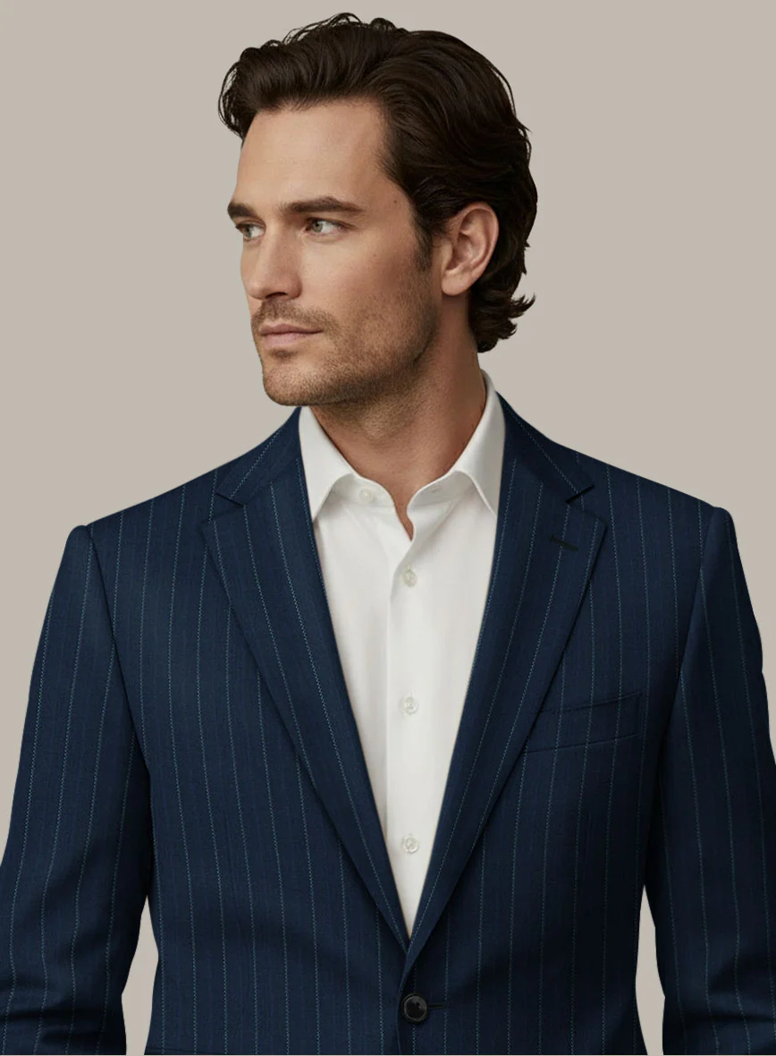 Scabal Dali Mimetic Stripe Wool Cashmere Suit - Image 5