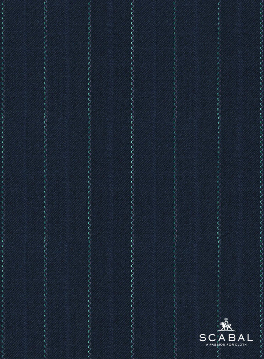 Scabal Dali Mimetic Stripe Wool Cashmere Suit - Image 9