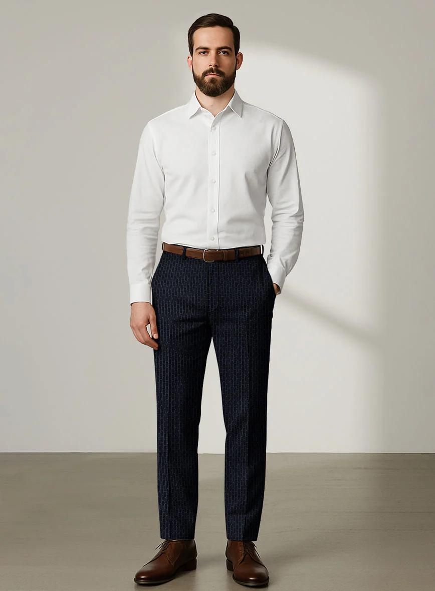 Scabal Dali Mouline Motif Wool Cashmere Pants - Image 3