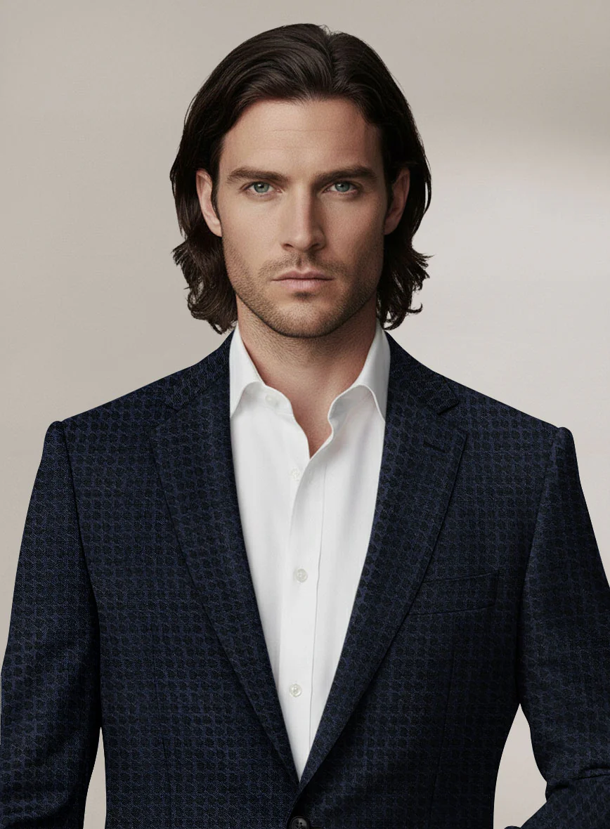 Scabal Dali Spatial Oval Weave Wool Cashmere Suit - Image 5