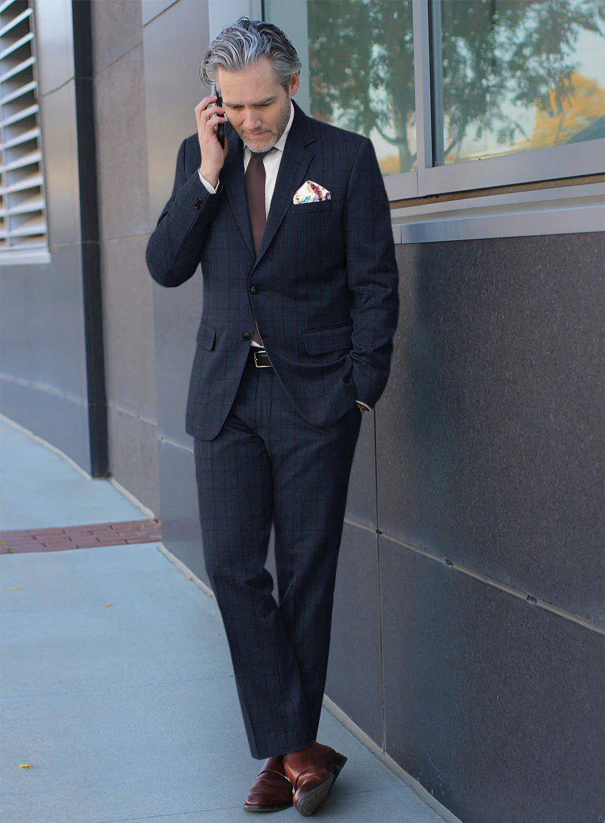 Scabal Damia Glen Blue Wool Suit - Image 2