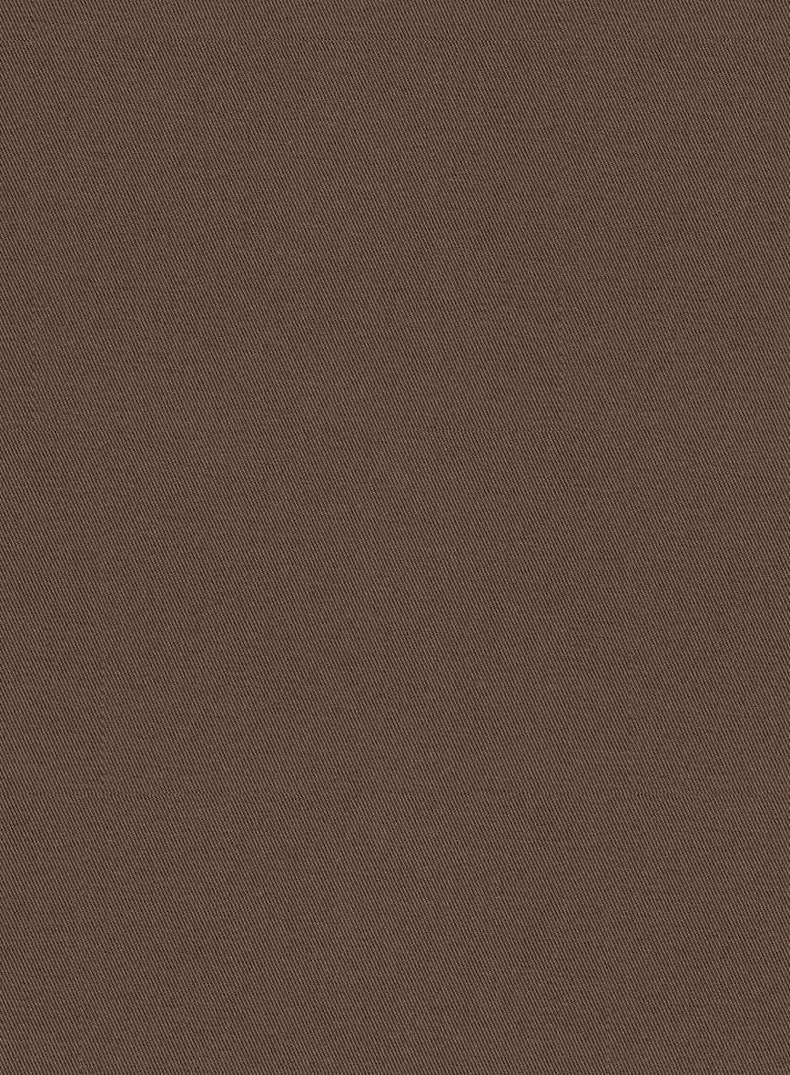 Scabal Dark Brown Cashmere Cotton Pants - Image 2