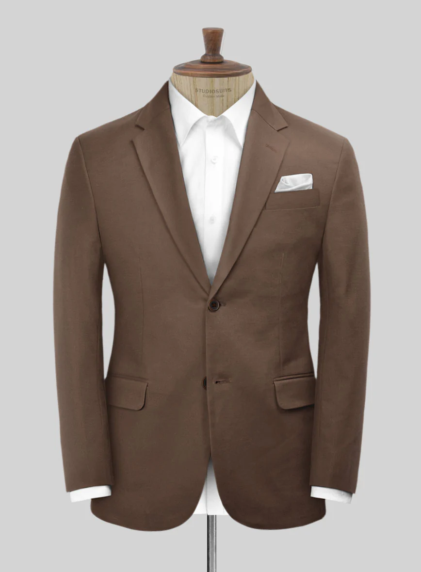 Scabal Dark Brown Cashmere Cotton Suit - Image 2