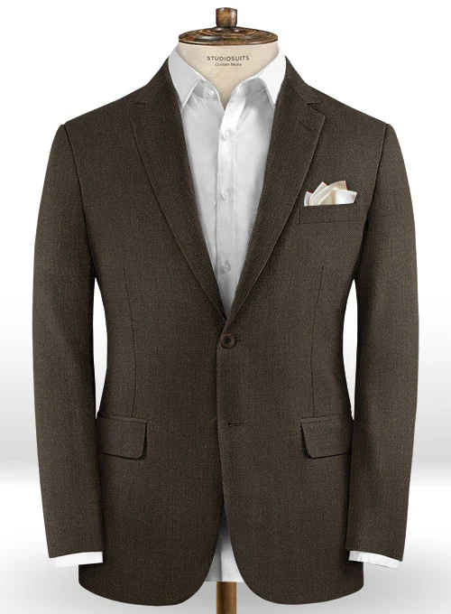 Scabal Dark Brown Wool Suit - Image 3