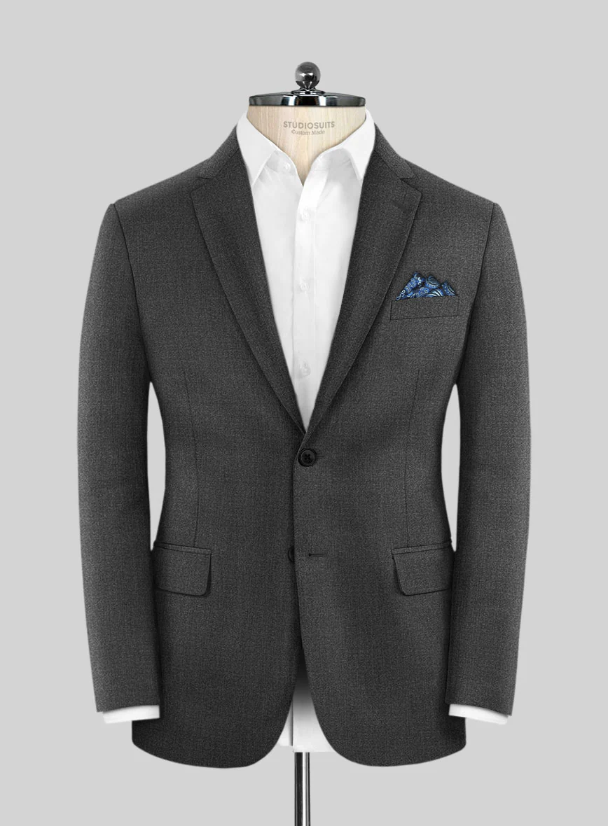 Scabal Dark Charcoal Wool Suit - Image 3