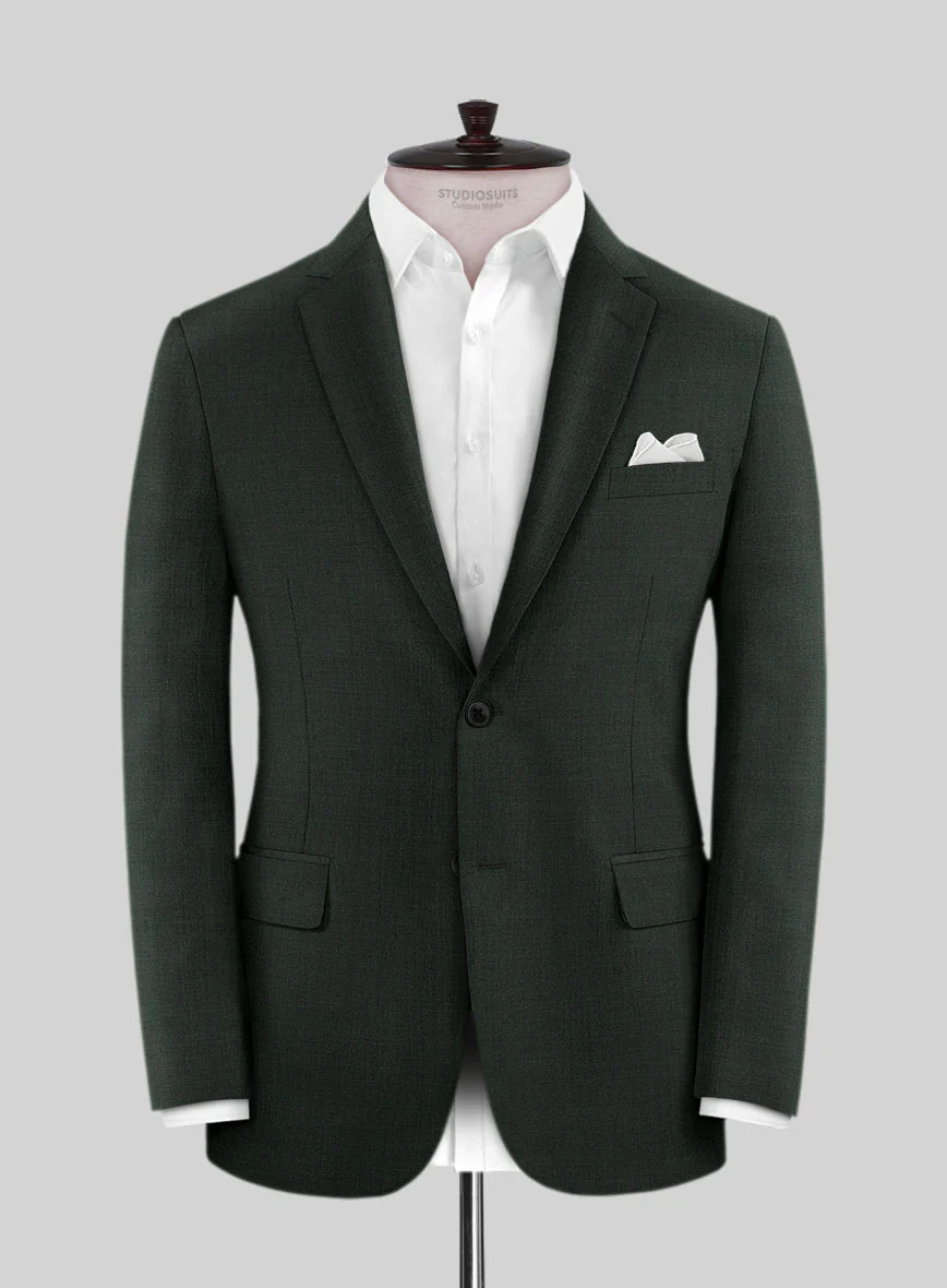 Scabal Dark Green Wool Suit - Image 3