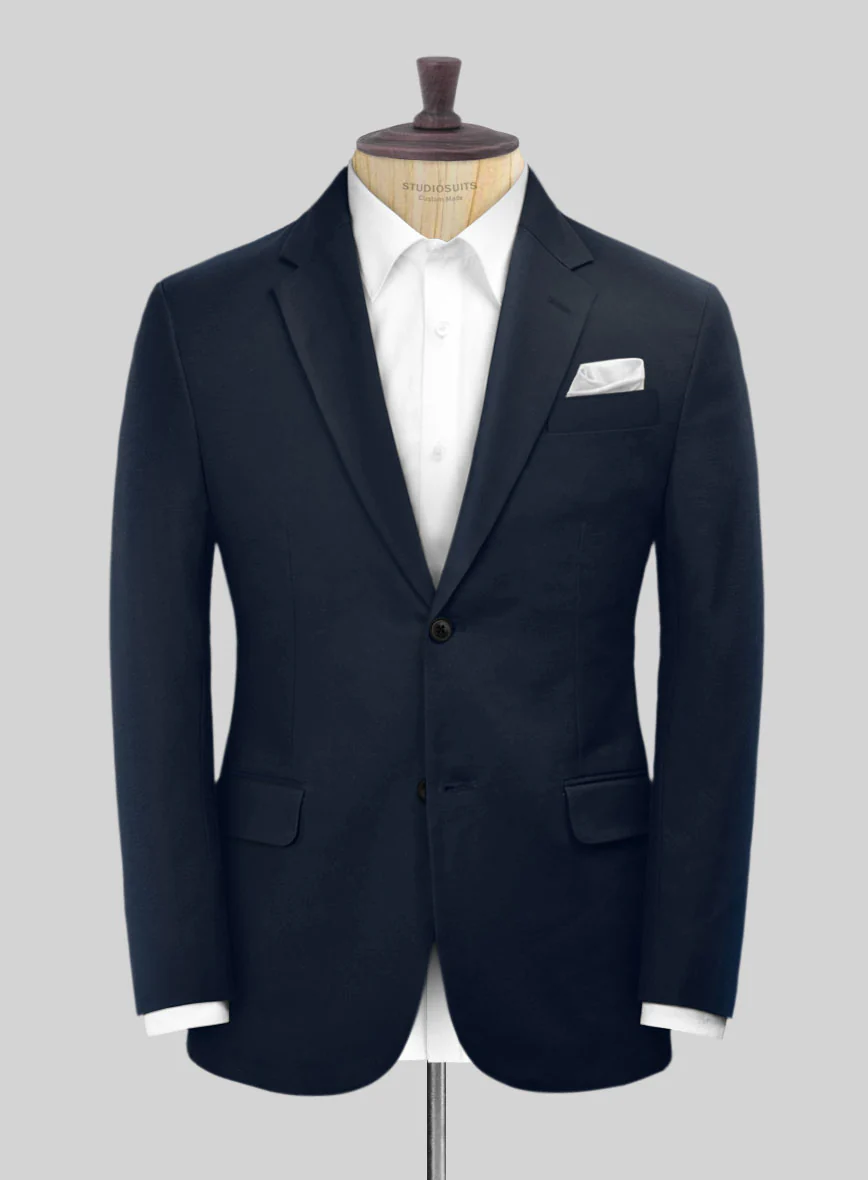 Scabal Dark Navy Cotton Stretch Suit - Image 2