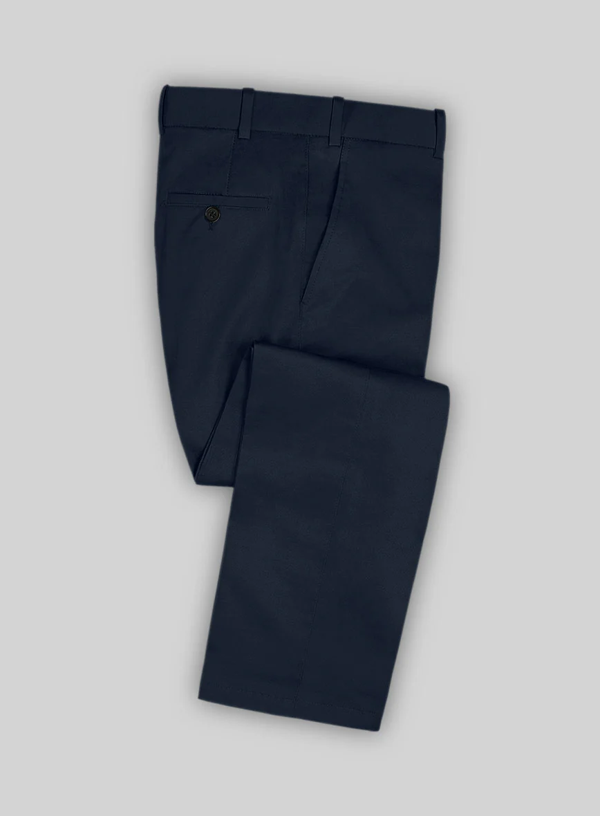 Scabal Dark Navy Cotton Stretch Suit - Image 4